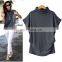 LAITE T2010  Women Bottoming High Collar Blouse Lady Fashion  Plus Size Solid Shirt