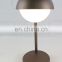 High quality battery round shade table lamp led Modern decorative dimmable bar metal table lamp