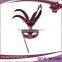 nice cheap plastic feather face party masks with stick