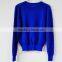 Blue Sexy Pullover Knitted Sweater Girls Summer Sweater