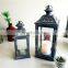 Set Of 2 Decoration Lantern Rustic Lantern Grey Candle Holder Moroccan Metal Lantern