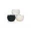 custom luxury cylinder round ball shaped cheap white decorative wedding marble look  candle jar ceramic candle vessel