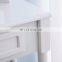 Furniture Dressing Table 3 Way Mirrors Triple Mirror Makeup Dresser Set with Stool (White)
