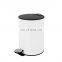Newest design 5L stainless steel with ABS super thin cover waste bin powder coating home kitchen office bathroom pedal bin