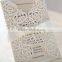 2016 Newest Unique Luxury Elegant Laser Cut Fold Wedding Invitation Card