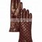 Lady Sheepskin Leather Women Fashion Winter Gloves Full Fingers