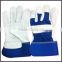 split leather safety gloves with multi color