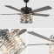 52 inch crystal fan light