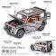 New Product G63 1:24 Scale Model Cars 6 Open Door Diecast Metal Toy Cars for Children