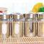 Stainless steel spice bottles salt sugar seasoning pepper shaker with rotating cover barbecue sauce shaker