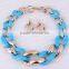 Wholesale New Design High Quality Real Gold Plated necklace Set for wedding jewelry