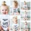 2016 new design ins HEY MA baby romper plain white children clothes toddlers romper suit