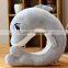 plush animnal nap pillow/plush dolphin nap pillow/plush animnal guard U pillow