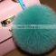 Fashion Trendy Women Girls 100% Real Fur Pom Pom Key Chains