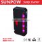SUNPOW jump starter 12,000mAh portable 12V jump starter battery booster super power bank mini booster car battery charger