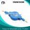 2015 Hot selling new product retractable male to male stereo audio cable for car