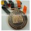 Metal crafts medal with colors ribbon in promotional