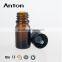 25ml amber glass essential oil bottle boston round with dropper