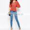 Fashion design lady blouse short sleeve kimono Red blouse 2015