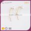 E77966I01 STYLE PLUS shiny gold plate hanging design pearl earrings changeable stone earrings from Forever 21 series
