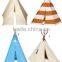 Simple Design Canvas Camping Tents Solid Wood Poles Teepee