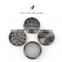 #1 Best 2.5 inch Heavy Duty Premium Large Gunmetal Gray Weed Tobacco Spice and Herb Grinder with Zinc Alloy CNC Design