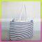 Hot sale cotton and paper straw bag tote women's bag striped bag