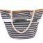 Wholesale stripe canvas beach tote bag