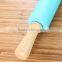38cm Plastic Rolling Pin with Wooden Handle