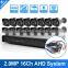 16 Channel 1080P Hybrid AHD DVR 16CH Surveillance Security KIT With 16PCS 2MP Bullet AHD Camera,IR 10M,Metal Housing,Waterproof