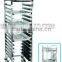 Stainless Steel highter food transport trolley with pans