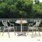 Cast aluminum furniture modern style dining chair set outdoor dining chair set