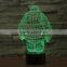 3D Optical Night Light Big White 7 RGB Light Colors 10 LEDs AA Battery or DC 5V Mixed Lot