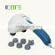 Handheld massager with 3 replaceable massage heads/body massager
