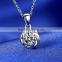 Popular 925 Sterling Silver Cubic Zircon Charms Necklace Pendant