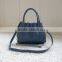 China Supplier Europe Style Custom Design Blue Women Hand Bag Leather Handbag