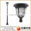 3W Aluminum glass lens solar post light solar LED garden light