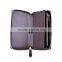 Hot sale product unisex ostrich leather zipper wallat , exotic leather clutch bag ,genuine ticket travel long wallet