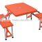 Wholesale Aluminum Outdoor Dinner Portable Camping Folding Table with 4 Chairs