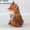 Polyresin figurine animal fox statue decoration home