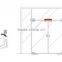 SF-057 Straight long Top sliding patch fitting/Glass clamp for glass door,Stainless steel accessories with 201/304grade