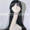 2016 New popular long straight silk black wigs N280