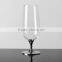 Clear handmade beer drinking glass set with metal stand