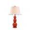 Factory wholesale ball shape ceramic modern table lamps for hotel design with fabric shade supply american style table lamp