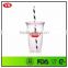 Acrylic Plastic insulated double wall tumbler with straw and lid 16 ounce