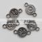Hot sale OM Connector in silver color alloy beads for bracelet jewelry making