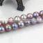 Natural round pearl strand AA 10mm freshwater purple pearl strand