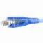 1.5M USB2.0 cable Male to Micro 5PIN Transparent blue model