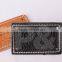 High end custom printing sewing embossed leather patch