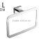 Square design Zinc alloy bathroom accessories Wall mounted Chromed Towel ring